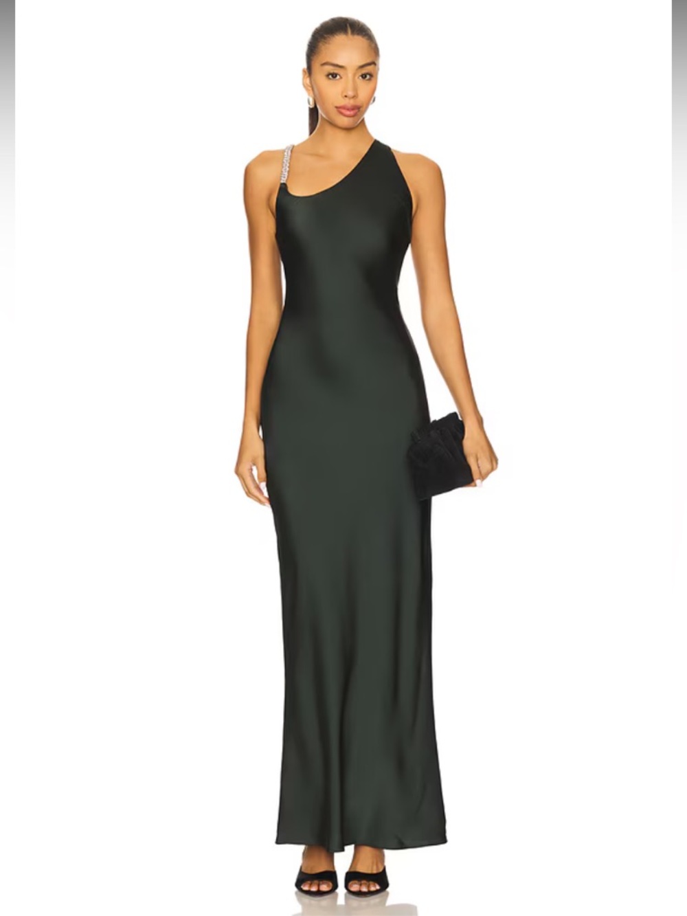 Abbey Satin Trapeze Maxi Dress